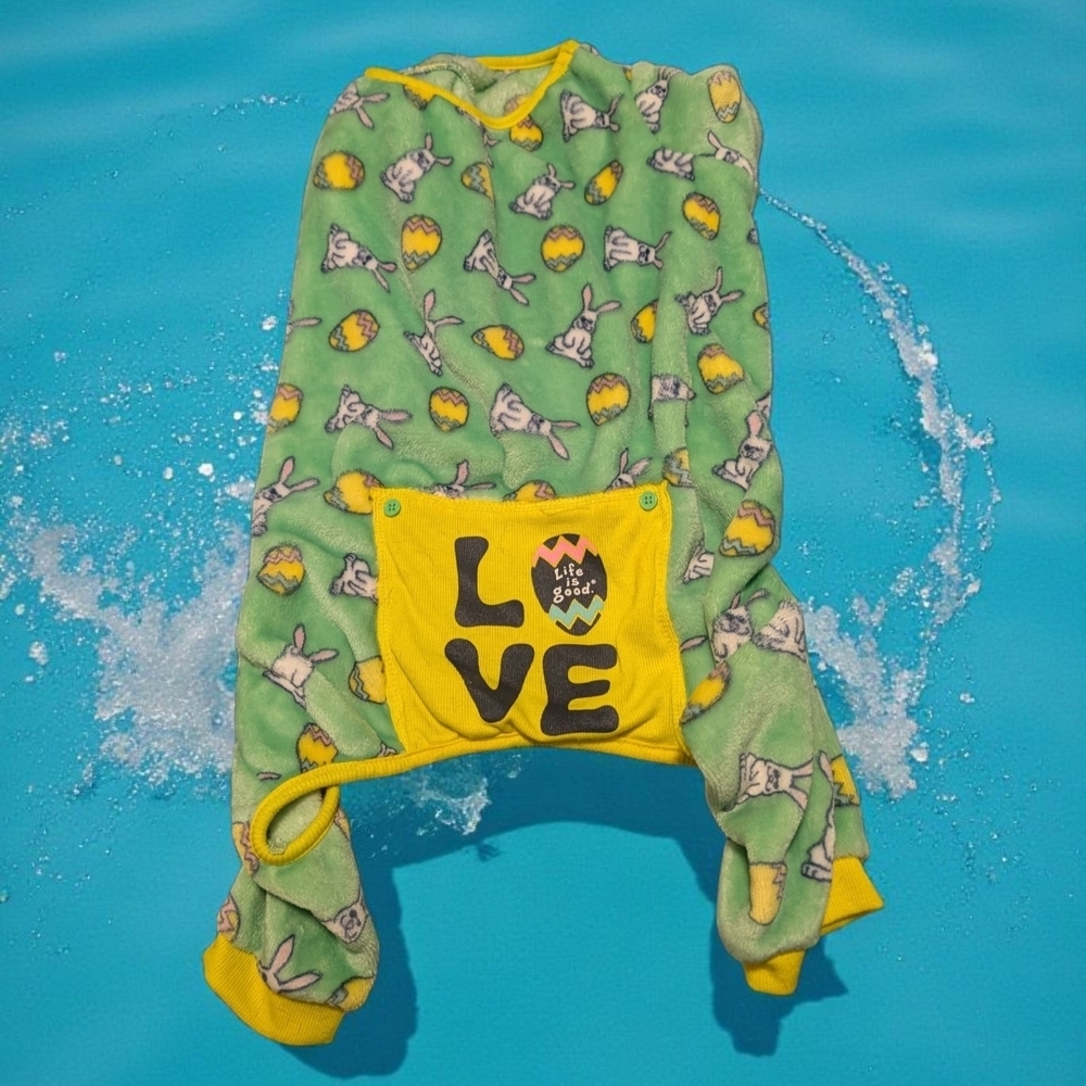 Life Is Good Bunny And Egg Dog Pajama Size XL (EUC)